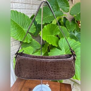 Brahmin Prissy collection, brown leather crocodile embossed, shoulder bag